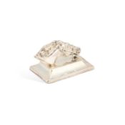 A GEORGE V SILVER MENU HOLDER