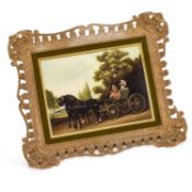 A GIRAUD LIMOGES PORCELAIN PLAQUE