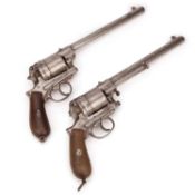 TWO 11MM GASSER SIX-SHOT SERVICE REVOLVERS