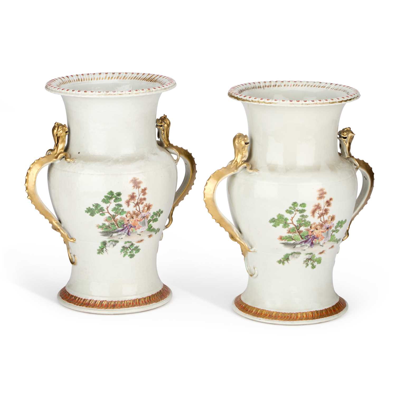 A LARGE PAIR OF CHINESE PORCELAIN VASES