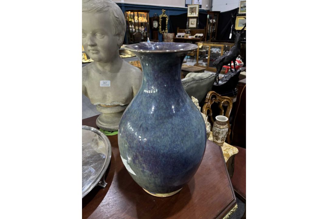 A CHINESE FLAMBE GLAZED VASE - Image 7 of 10