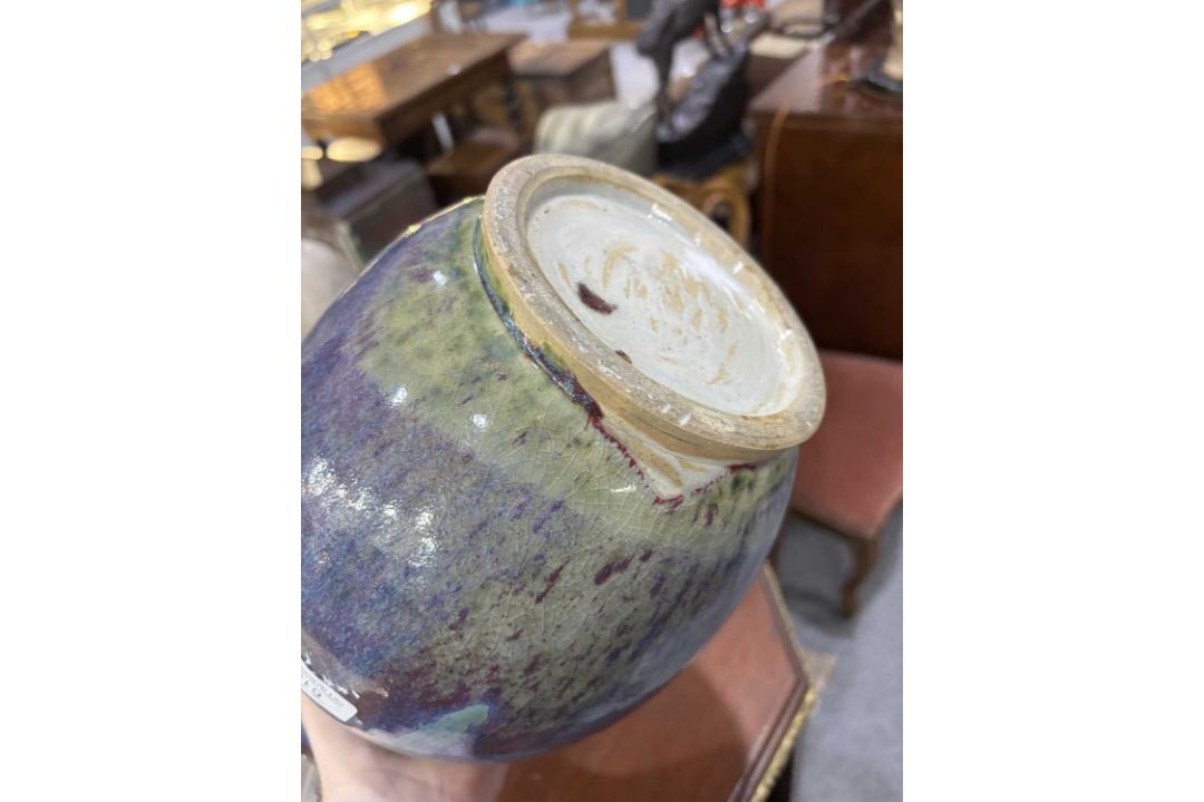 A CHINESE FLAMBE GLAZED VASE - Image 5 of 10