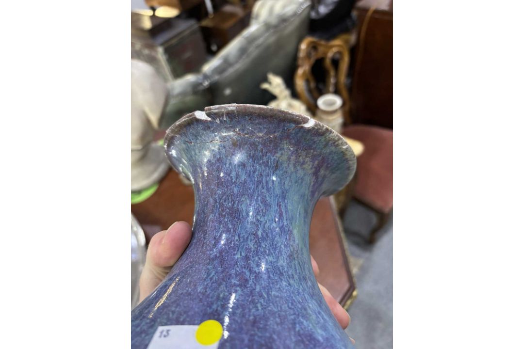 A CHINESE FLAMBE GLAZED VASE - Image 8 of 10