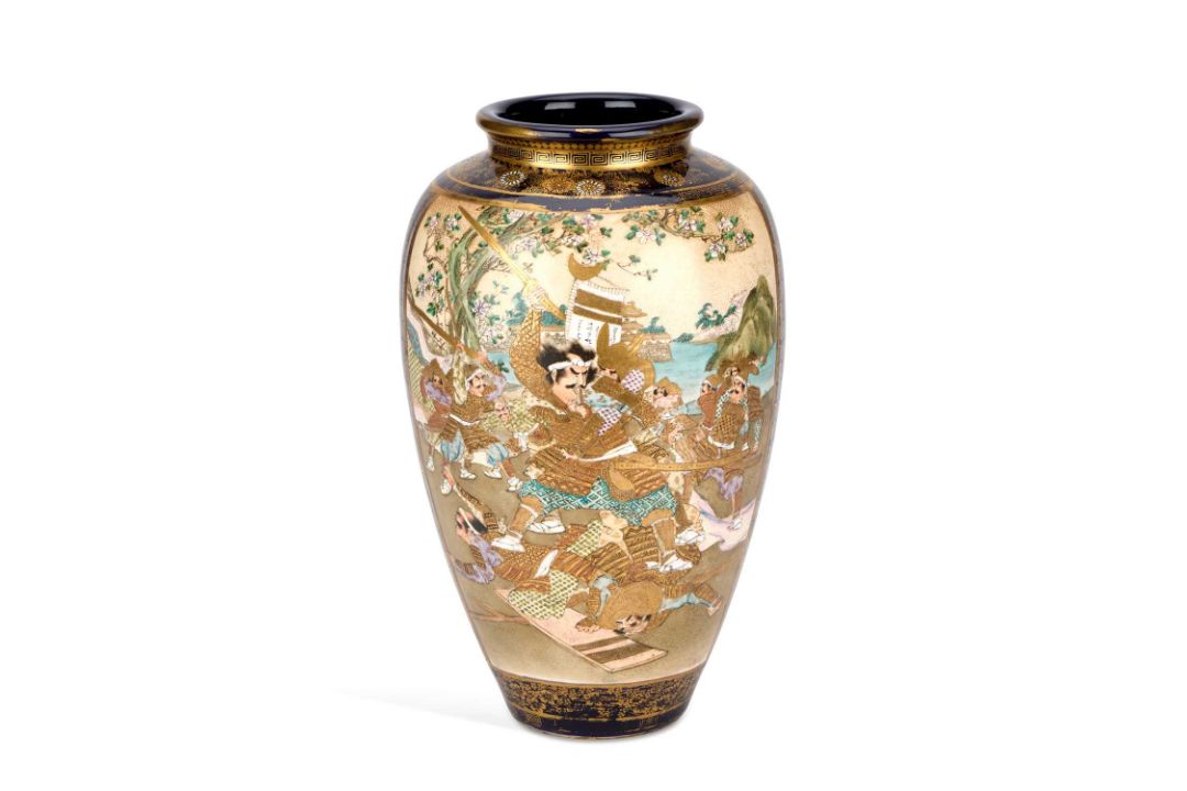 A LARGE JAPANESE SATSUMA VASE EARLY 20TH CENTURY - Image 1 of 6