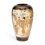 A LARGE JAPANESE SATSUMA VASE EARLY 20TH CENTURY