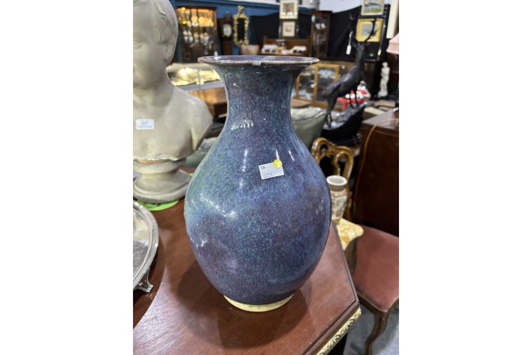 A CHINESE FLAMBE GLAZED VASE - Image 4 of 10