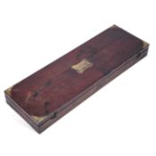 A VICTORIAN MAHOGANY AND BRASS-MOUNTED GUN CASE
