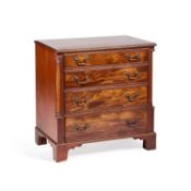 A GEORGE III STYLE MAHOGANY CHEST OF DRAWERS