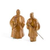 TWO JAPANESE BRONZE FIGURES