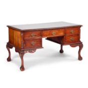 A CHIPPENDALE STYLE MAHOGANY DESK