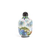 A 19TH CENTURY CHINESE ENAMEL SNUFF BOTTLE