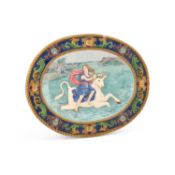 A FRENCH MAJOLICA CHARGER BY CHARLES JAUBERT, CIRCA 1880