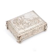 A CHARLES II SILVER TOILET BOX