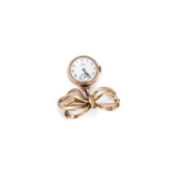 A 9CT GOLD RECORD FOB WATCH