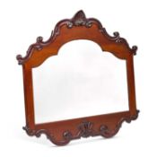 A LATE VICTORIAN MAHOGANY MIRROR