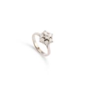 A DIAMOND CLUSTER RING