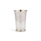A 17TH CENTURY DUTCH SILVER BEAKER
