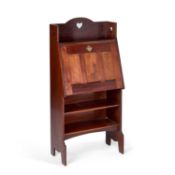 AN ARTS AND CRAFTS WALNUT BUREAU SHAPLAND & PETTER, BARNSTAPLE
