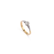 A SOLITAIRE OLD-CUT DIAMOND RING