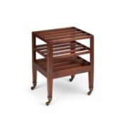 A SMALL GEORGE III MAHOGANY CANTERBURY