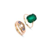 TWO PASTE-SET RINGS