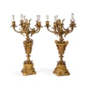 A LARGE PAIR OF ORMOLU CANDELABRA CIRCA 1880