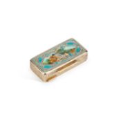 AN ITALIAN SILVER-GILT AND ENAMEL BOX