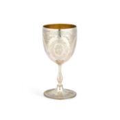 A VICTORIAN SILVER GOBLET