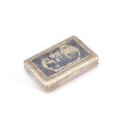 A 19TH CENTURY AUSTRIAN NIELLO AND SILVER SNUFF BOX