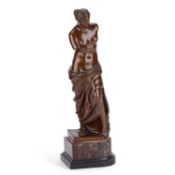 A 19TH/ 20TH CENTURY ITALIAN SCHOOL BRONZE OF VENUS DE MILO