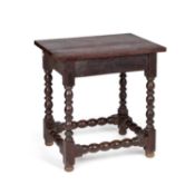 A 19TH CENTURY OAK SIDE TABLE