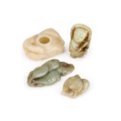 A GROUP OF CHINESE JADE CARVINGS