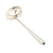 AN ELIZABETH II SILVER LADLE IN THE ARTS AND CRAFTS TASTE