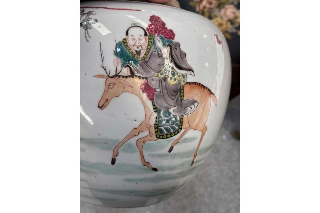 A CHINESE PORCELAIN GINGER JAR - Image 8 of 10