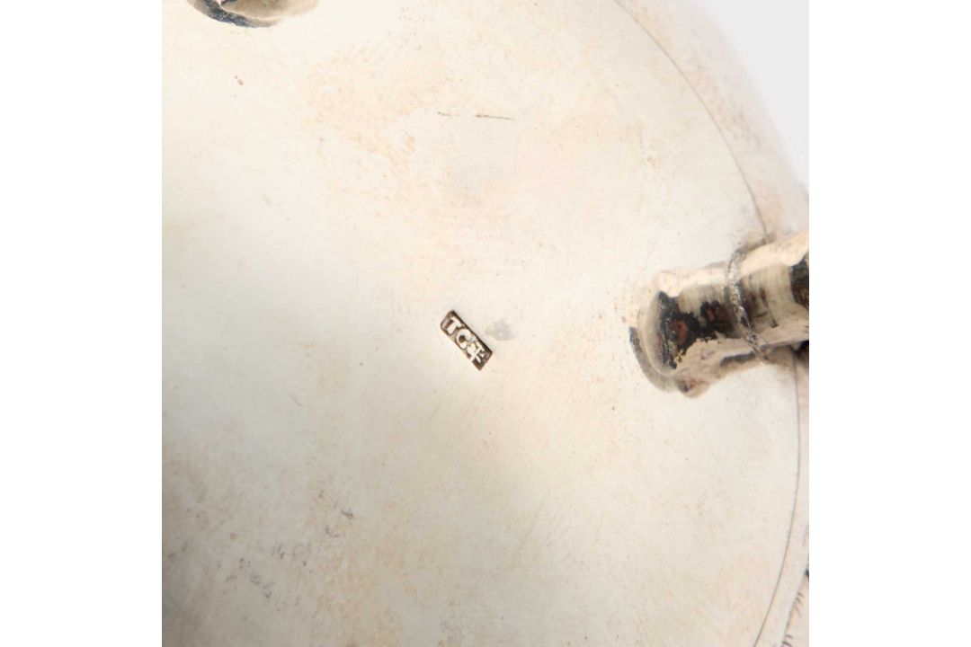 A CHINESE SILVER THREE-PIECE TEA SERVICE - Image 2 of 2