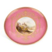 A ROYAL WORCESTER PAINTED PLATE SIGNED H. DAVIS