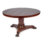 A WILLIAM IV MAHOGANY TILT-TOP BREAKFAST TABLE