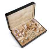 A FINE ROYAL WORCESTER COFFEE SERVICE EACH PIECE SIGNED JAS STINTON