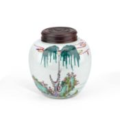 A CHINESE PORCELAIN GINGER JAR