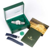 A GENTS STEEL ROLEX OYSTERDATE BRACELET WATCH