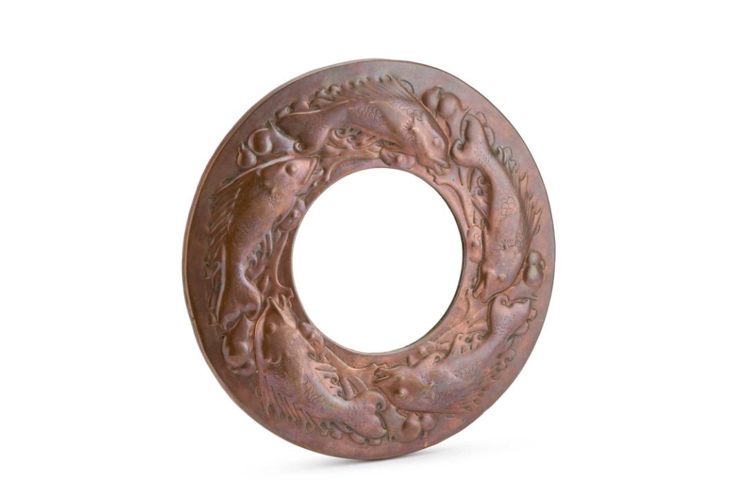 NEWLYN: AN ARTS AND CRAFTS COPPER MIRROR - Image 1 of 2