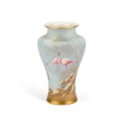 A ROYAL WORCESTER VASE SIGNED G. JOHNSON