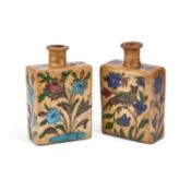 TWO IZNIK PERSIAN FLASKS