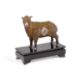 A CHINESE SILVER-GILT, FILIGREE AND ENAMEL MODEL OF A SHEEP - Image 1 of 2