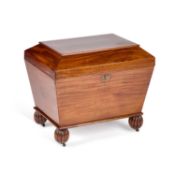 A GEORGE IV MAHOGANY WINE COOLER