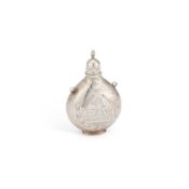 A 17TH CENTURY ENGLISH SILVER SCENT FLASK