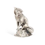 A LATE 19TH CENTURY GERMAN SILVER NOVELTY BOX AND COVER