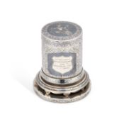 A THAI SILVER AND NIELLO CIGARETTE CANISTER OR BOX
