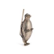 A SPANISH NOVELTY SILVER PENGUIN