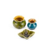 THREE PIECES OF LINTHORPE POTTERY